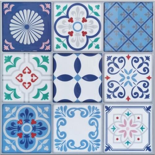 Mediterranean Art3d Peel and Stick Backsplash Tile Waterproof Vinly Home Decor Talavera Mexican Tiles