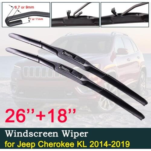 Car Wiper Blades for Jeep Cherokee KL 2014 2015 2016 2017 2018 2019 Front Window Windscreen Windshield Car Accessories Goods