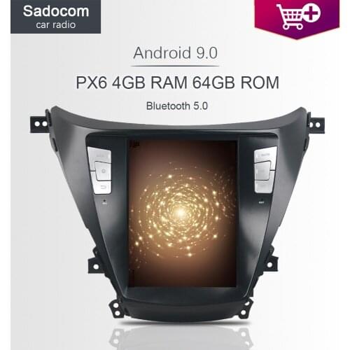 PX6 DSP Tesla 9.7" Android 9.0 For hyundai Elantra 2011-2013 Car DVD Player IPS Car Radio Multimedia Navigation GPS autoradio