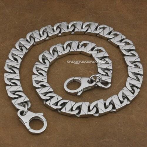 14" ~ 36" 316L Stainless Steel Curb Link Mens Wallet Chain 5A008WCA_#24"