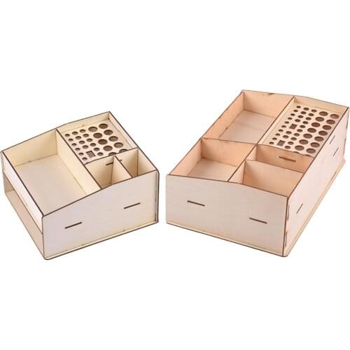 2x Wooden Paint Tools Stand Rack Bottle Storage Holder For DIY Art Painting Tool