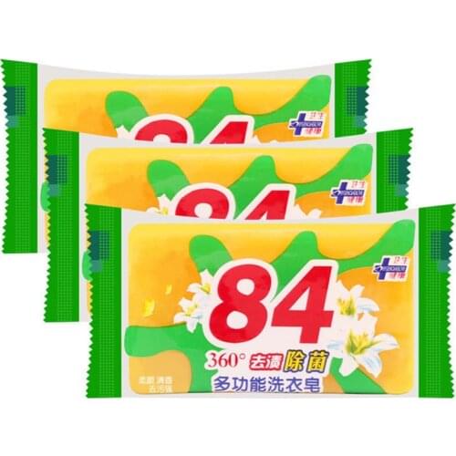 Naturally 84 Laundry Soap Decontamination Stain Grease Removal Easy-rinsing Clothes Deep Cleaning Household Soaps WWO66