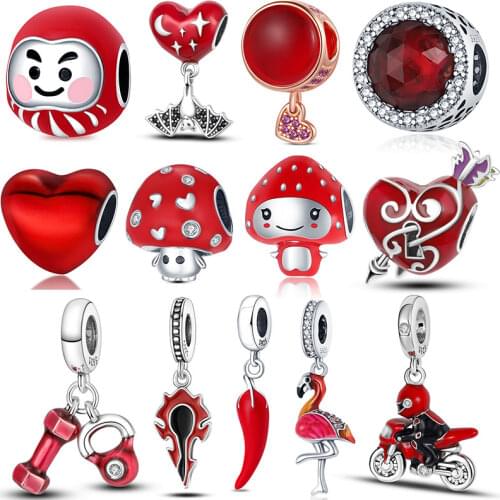 Hot Sale 100% Real 925 Sterling Silver Love Heart Animal Beads Fit Original Design Bracelet DIY Jewelry Making For Women Gift