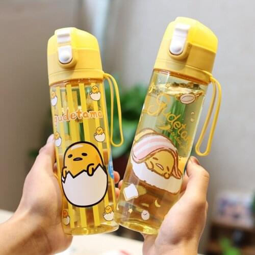Kawaii Cartoon Sport Water Bottles Portable LeakProof Shaker Bottle Outdoor Travel Tritan Plastic Drink Bottle BPA Free 500ML