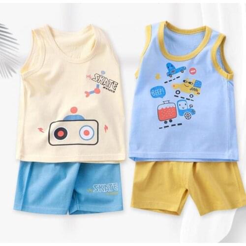 Vest Suit 2021 New Kids Clothes Baby Summer Clothes 2 Piece Set Children Toddler Girl Clothes Cotton Girl Set Kids Wear