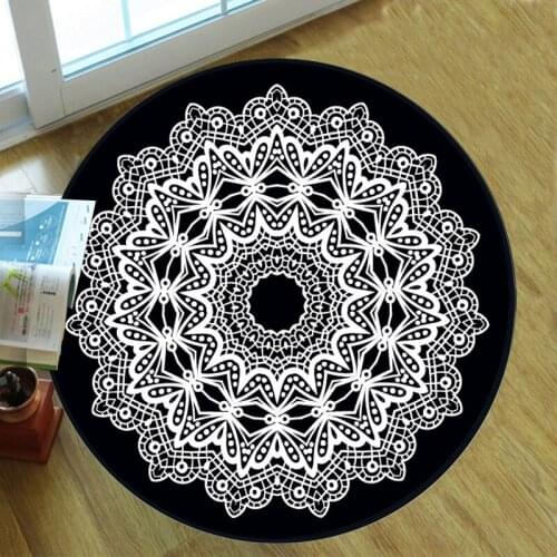 Bohemian Psychedelic Carpet Square Anti-Skid Area Floor Mat 3D Rug Non-slip Mat Dining Room Living Room Soft Bedroom Carpet 02
