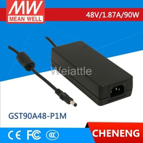 MEAN WELL original GST90A48-P1M 48V 1.87A meanwell GST90A 48V 90W AC-DC High Reliability Industrial Adaptor