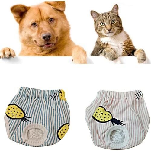 Cute Striped Dog Underwear Soft Cotton Pet Dog Panties Comfortable Pet Briefs Pet Physiological Pants Dog Diapers Hot Sale