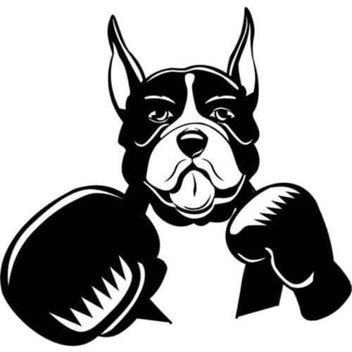 Boxing Boxer Pet Dog Fashion Car Sticker Vinyl Decal Black/Silver Motorcycle sticker