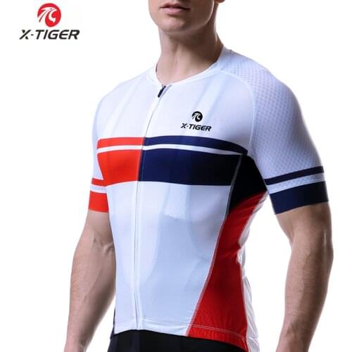X-TIGER Mens Cycling Jersey MTB Maillot Bike Shirt Downhill Bicycle Jersey High Quality Quick-Dry Shirts Pro Cycling Clothing