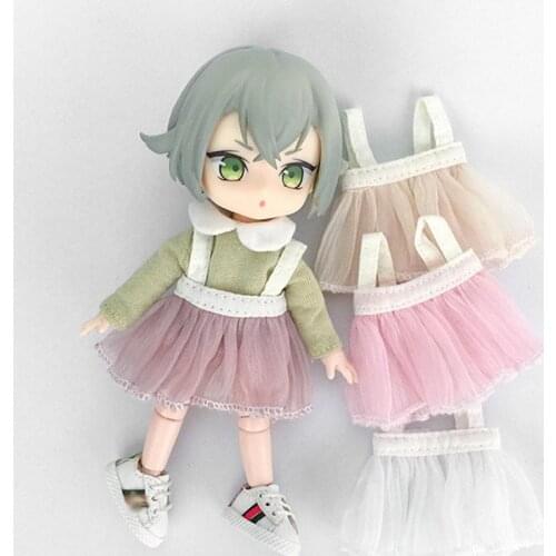 Bjd clothes ob11 baby clothes cute long-sleeved T-shirt and strap skirt drees suit for obitsu11, GSC, 1/12bjd doll clothes
