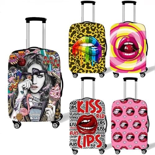 Lgbt pride rainbow print luggage cover lesbian gay suitcase protective covers for travel anti-dust trolley case covers