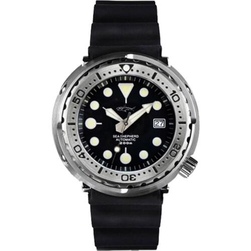 Heimdallr Mens Diver Watches Men Automatic Watch Tuna Mechanical Wristwatch 200M Waterproof Luminous Chronograph Bezel Sapphire