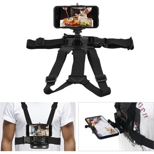 Universal Chest Belt Strap Mount for Android IOS Phone Vlog Video Shooting for Gopro Hero 9 8 SJCAM Action Camera Accessories