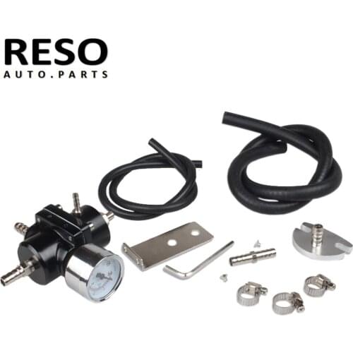 RESO--Jdm Universal 0-140 PSI Adjustable Fuel Pressure Regulator FPR /Gauge For BMW E39 5 series Facelift 2000-2003