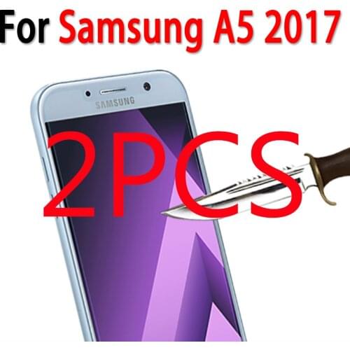 2PCS For Samsung Galaxy A5 2017 Tempered glass Screen Protector Cover On For Samsung Galaxy A 5 2017 A520 A5200 A520F Film Case
