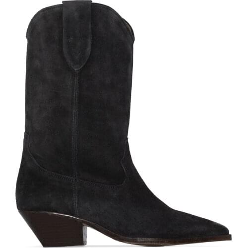 Women Shoes Paris Duerto 40 Western Boots New Season Black Suede Boots