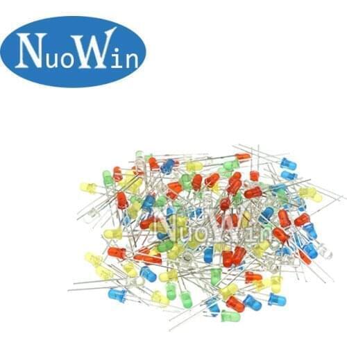 120pcs 6color X 20pcs 3mm LED Light Assorted Kit DIY LEDs Set White Yellow Red Green Blue Orange