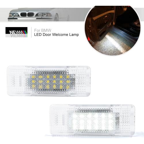 2PCs SMD LED Door Welcome Courtesy Lights Lamp For BMW E53 X5 E52 Z8 E39 5 X Z-Series 530d 530i