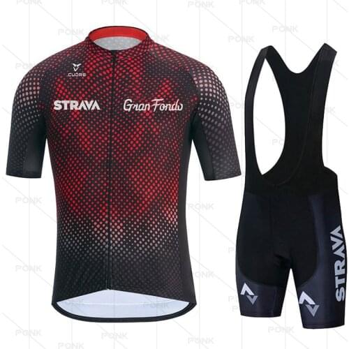 2021 STRAVA Breathable MTB Bicycle Cycling Clothing Mountain Bike Wear Clothes Maillot Ropa Ciclismo Summer Cycling Jersey Sets