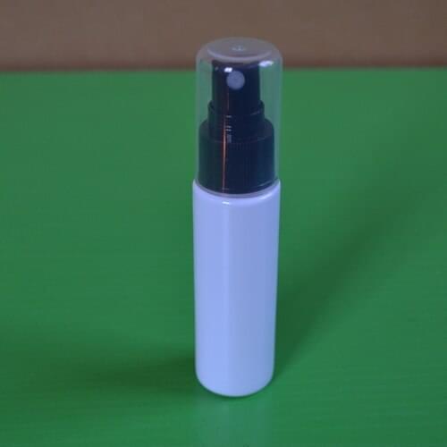 24pcs 30ml White Bottle with Black Lid High Quality Refillable Plastic Perfume Small Empty Spray Bottle 30ml Sprayer