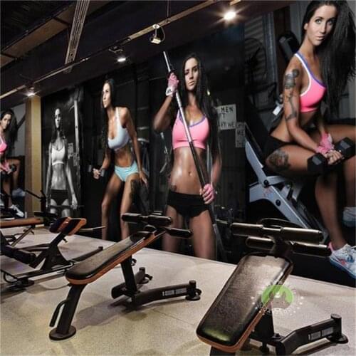 Beibehang 3d photo wallpaper custom room non-woven mural sexy beauty in gym KTV bar office background wallpaper 3d