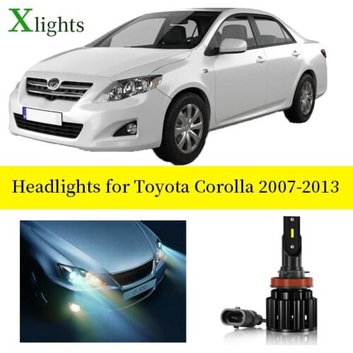 Xlights Car Led Headlight Canbus Bulb Lamp For Toyota Corolla 2007 2008 2009 2010 2011 2012 2013 Low High Beam Auto Accessories
