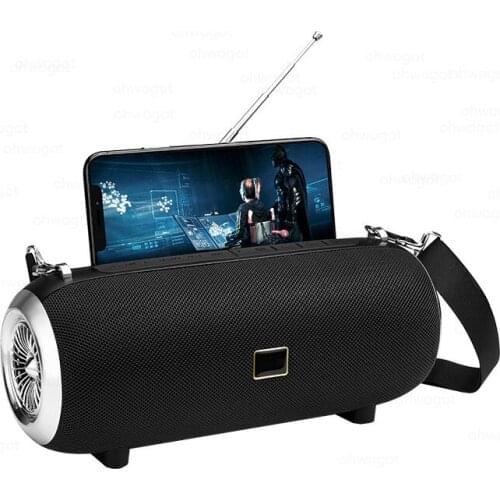 Powerful Bluetooth Speaker Stand Wireless Column Outdoor Waterproof Portable TWS Subwoofer Sport Sound Bar With Phone Holder