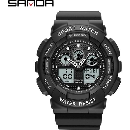 SANDA Brand Man Military Sport Watch Men G Style Waterproof LED Digital Watch Male Watches Clock Hodinky Relogio Masculino