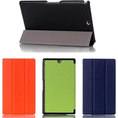 3-Folder Lightweight Magnet Smart Flip Stand PU Leather Cover Funda Case For Sony Xperia Z3 Tablet Compact SGP621 SGP641 SGP611