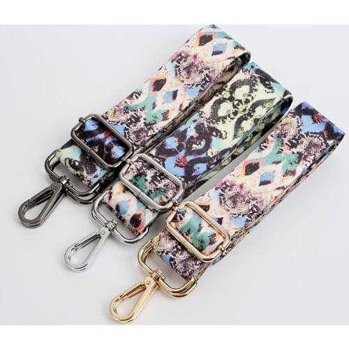 Women Colorful Shoulder Bag Strap Ladies Bag Accessories Adjustable Removable Wide Belt Crossbody Messenger Nylon Bag Strap
