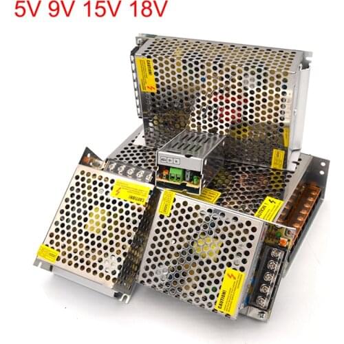 AC DC 5V 9V 15V 18V Power Supply 5 9 V Volt Fonte Lighting Transformer 220V To 15V 18V Switching Power Supply SMPS For LED Strip