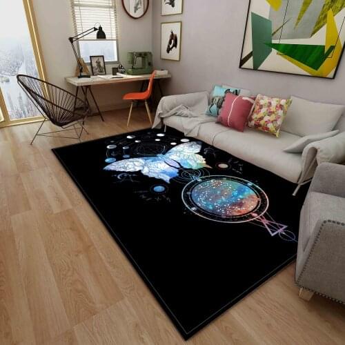 Butterfly Dream Catcher Area Rugs Large Vertical Plate Anti Slip Door Floor Mat Home Living Room Bedroom Bath Print Decor Carpet