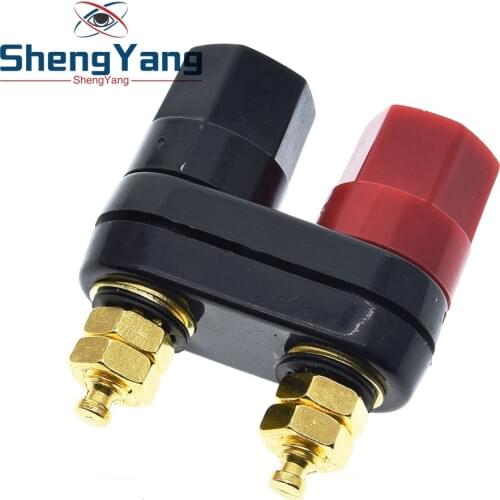 Top Selling Quality Banana plugs Couple Terminals Red Black Connector Amplifier Terminal Binding Post Banana Speaker Plug Jack