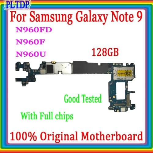 Full unlocked for Samsung Galaxy Note 9 N960F N960FD N960U Motherboard for Galaxy Note 9 N960F Logic board With Android OS