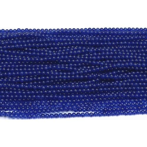 Fashion Natural Stone Lapis Lazuli Blue Chalcedony Jades 2mm 3mm Round Spacers Finding Beads Diy Jewelry Loose Beads 15" B457