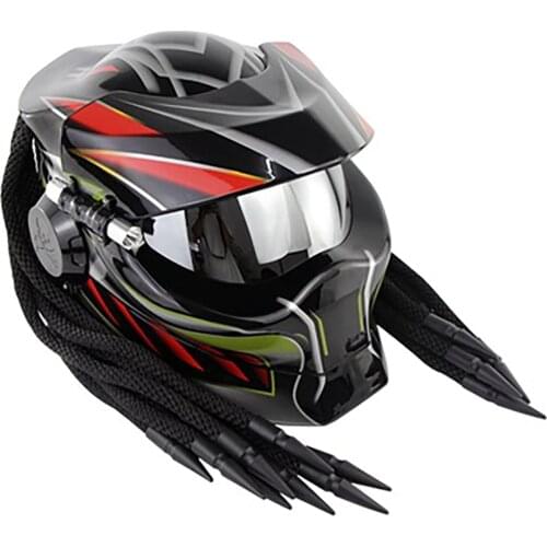 Predator Motorcycle Helmet Full Face Iron Warrior Man Helmet DOT Safety Certification High Quality Black Colorful