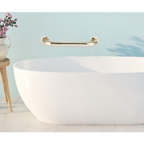 Anti-slip Grip For Elder Bathroom Accessory Gold Copper Bathtub Hand Bar Anti-Skid Handle for Children Elders Bathroom