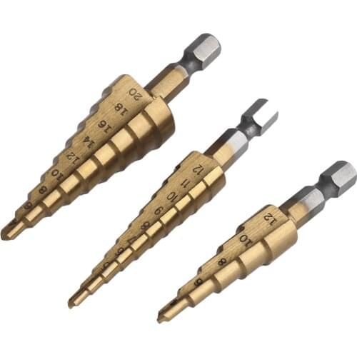 New High Quality Hexagonal Shank Step Drill Cone Drill Bit Hole Groove Metal Wood Cutter