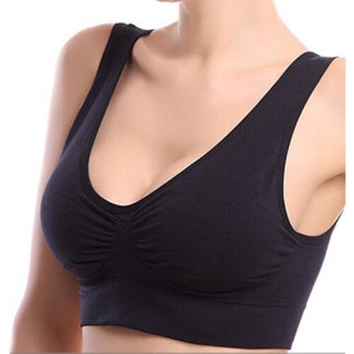 New 2018 Shockproof Women Bra Active Seamless Nylon Wire Free Double Layer No Pressure Bra Large Size S-3XL