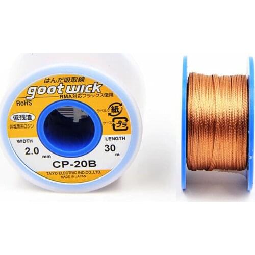 Original Japan GOOT Desoldering Wicks Braid Copper Wire Solder Remover BGA Solder Wick RoHs Lead-free MSDS Welding Tools