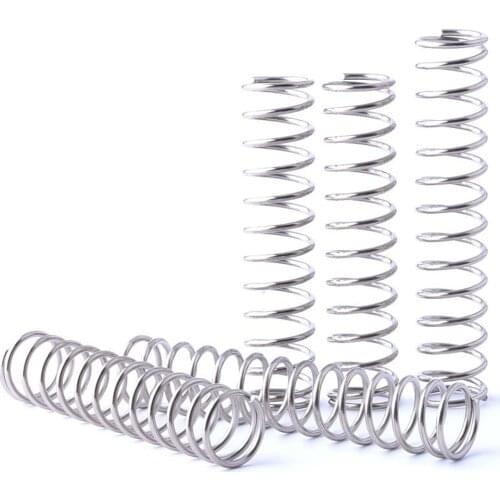 1pcs Compression Spring Wire Diameter 1.2mm Pressure Spring Length 120/150/180/200mm 304 Stainless Steel OD 8/10/12/14/15-20mm