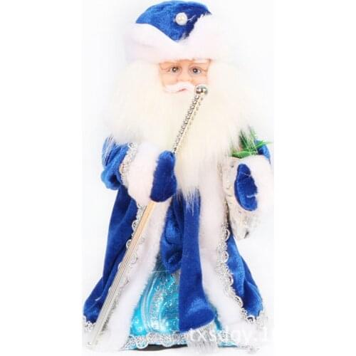Christmas Santa Claus Sing Russian Songs With Lighting Dancing Decorations Santa Claus Toy Christmas Gift Doll Flannel Toys Xmas