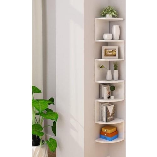Modern Simplicity Wall Hanging Wall Corner Shelf Partition Bookcase Wall Shelf Organizer Industrial Decor Storage Holders Racks
