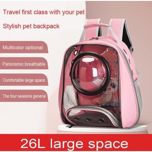 Pets Accessories Cat Bag Pets Ventilation Carrier For Cat Space Capsule Transparent Both Shoulders Transportation Dog Backpack