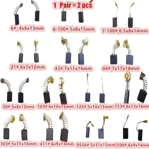 # 125 Fine 10 Pair Carbon Brushes For Electric Motors 5x10x15mm