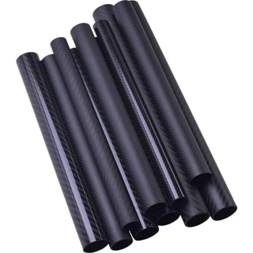1PCS 1000MM 100% 3K Carbon Fiber Tube Diameter 10MM 11MM 12MM 13MM 14MM 15MM For Remote Control Model Aircraft Drone Accessories