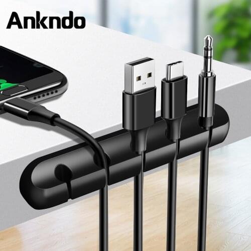 USB Cable Winder Finisher Cable Organizer Data Cable Fixing Clips Desk Cable management Charging Cable Holder For Mouse Keyboard