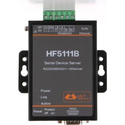 1pcs/pack Official 5111B RJ45 RS232/485/422 Serial To Ethernet Free RTOS Serial 1 Port Server Converter Device Industrial