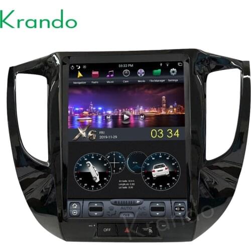 Krando Android 9.0 12.1" for Mitsubishi Triton L200 2016-2018 GPS Android car multimedia system verticial screen car dvd screen
